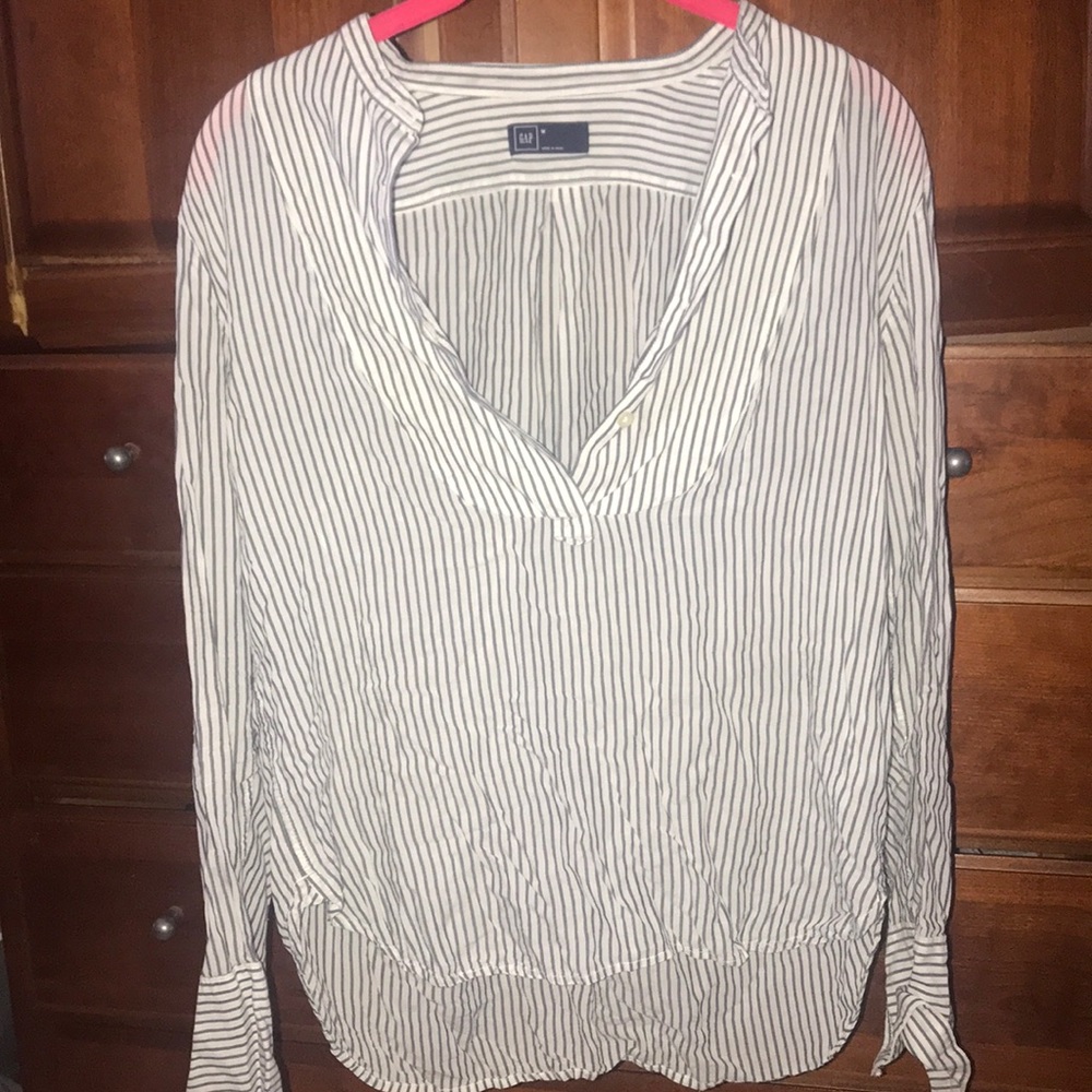 Button down business casual blouse